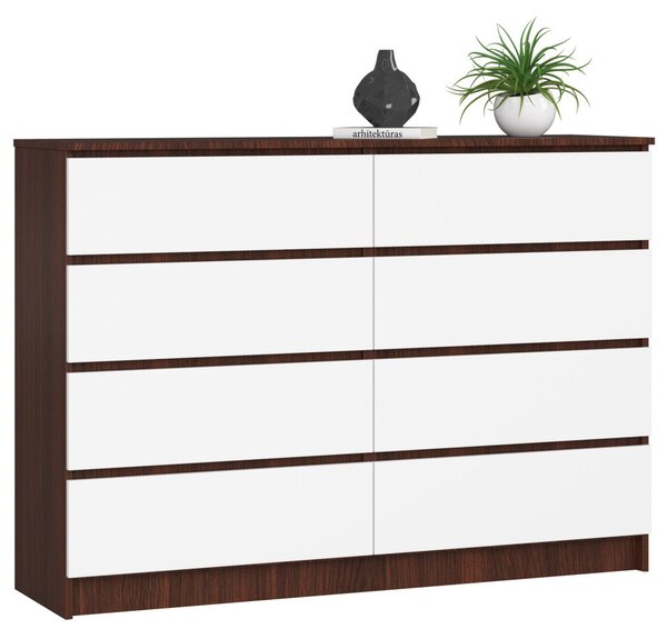 Veľká komoda SAVRILA - wenge / biela