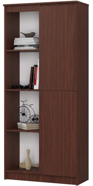 Policový regál s dvierkami VALESTRA - wenge