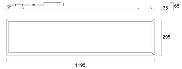 Vstavaný LED panel START, biely, 120 × 30 cm, DALI, 33 W, UGR19, Biela / opálová, Pracovňa / Kancelária, kov, Zapustené stropné svietidlo