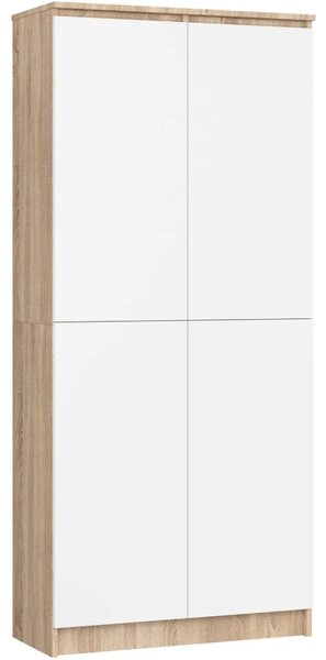 Policová skriňa 80 cm VALESTRA - dub sonoma / biela