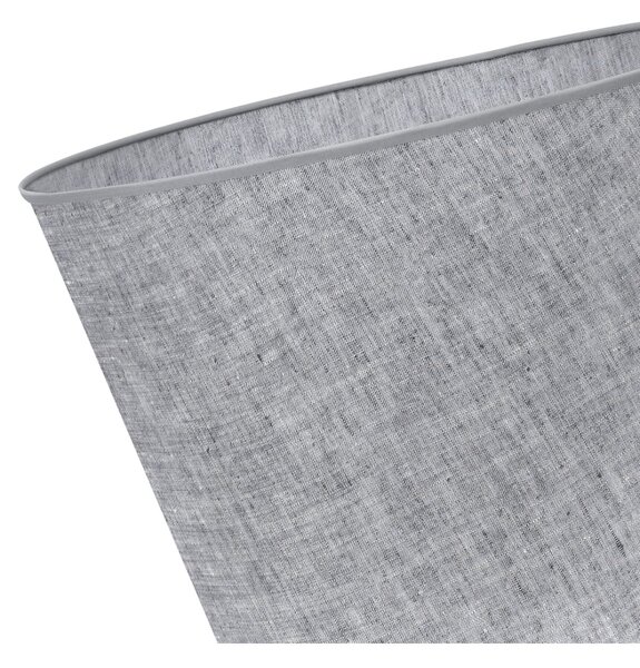 Závesné svietidlo Len, 1x šedé textilné tienidlo, (fi 44 cm), w