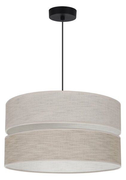 Závesné svietidlo Len, 1x béžové/svetlobéžové textilné tienidlo, (fi 40 cm), b