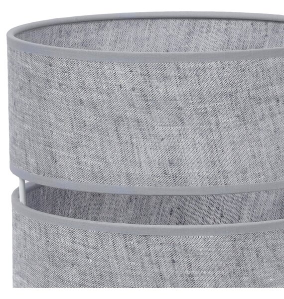 Závesné svietidlo Len, 1x šedé textilné tienidlo, (fi 20 cm), b