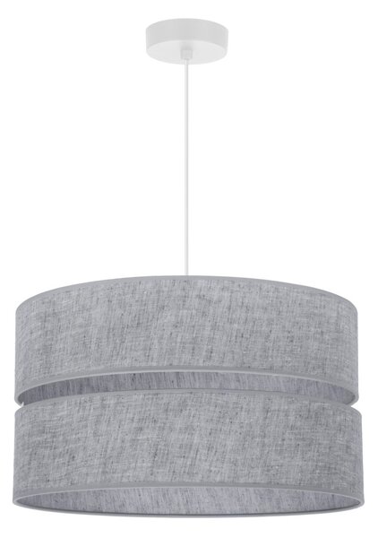 Závesné svietidlo Len, 1x šedé textilné tienidlo, (fi 40 cm), w