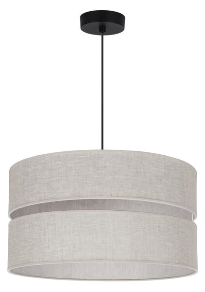 Závesné svietidlo Len, 1x svetlobéžové textilné tienidlo, (fi 40 cm), b