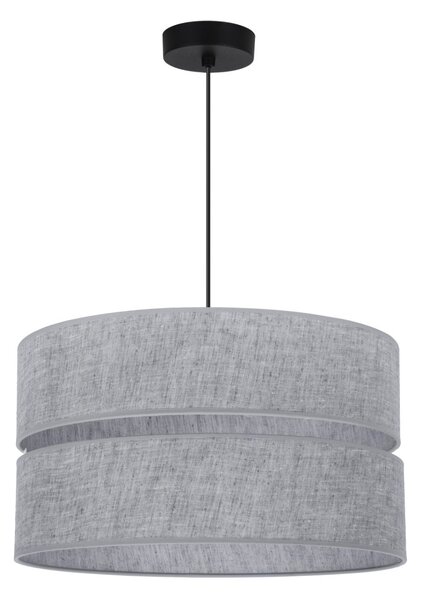 Závesné svietidlo Len, 1x šedé textilné tienidlo, (fi 40 cm), b