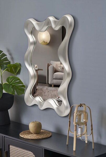 HALMAR Nástenné zrkadlo DECO strieborné