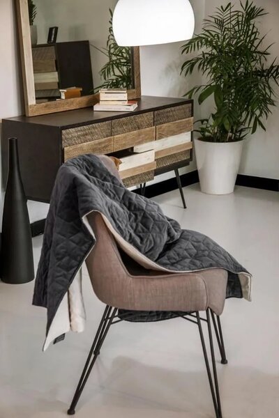 LivinHill Nástenné zrkadlo Adesso 120 cm z masívu hnedá/šedá