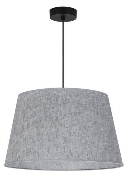 Závesné svietidlo Len, 1x šedé textilné tienidlo, (fi 44 cm), b