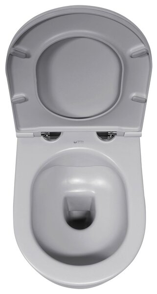 Isvea Isvea, INFINITY závesná WC misa, Rimless, 36,5x53cm, šedá, 10NF02005-2V