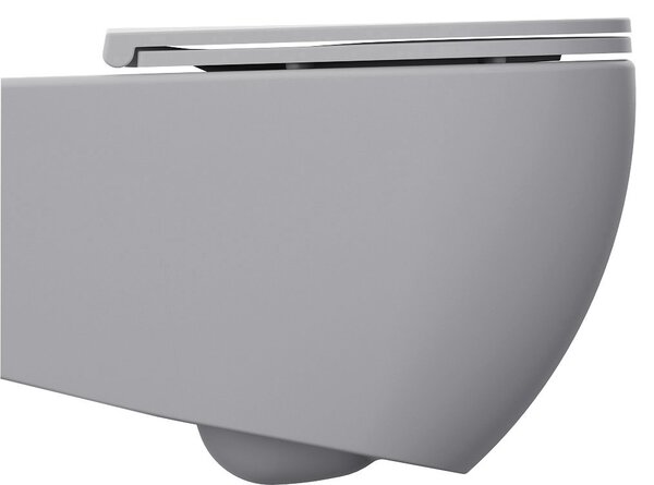 Isvea Isvea, INFINITY závesná WC misa, Rimless, 36,5x53cm, šedá, 10NF02005-2V