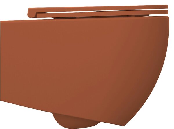 Isvea Isvea, INFINITY závesná WC misa, Rimless, 36,5x53cm, terracotta, 10NF02005-2U