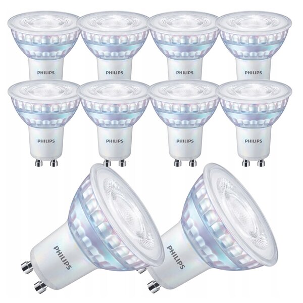 PHILIPS 10x LED žiarovka GU10 6,7 W 730lm - neutrálna biela 4000k