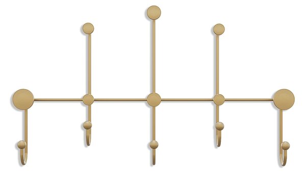 Wallity Nástenný kovový vešiak Iyon 80 cm zlatý