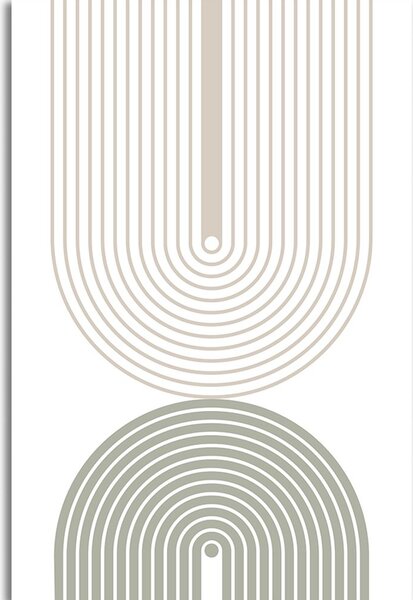 Obraz minimalistické dúhy Mid-Century