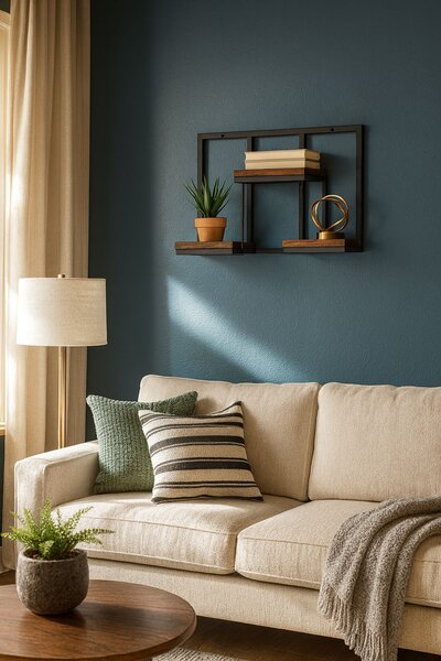 MODERNHOME Nástenný stojan na kvety MELODY 30x48 cm hnedý/čierny