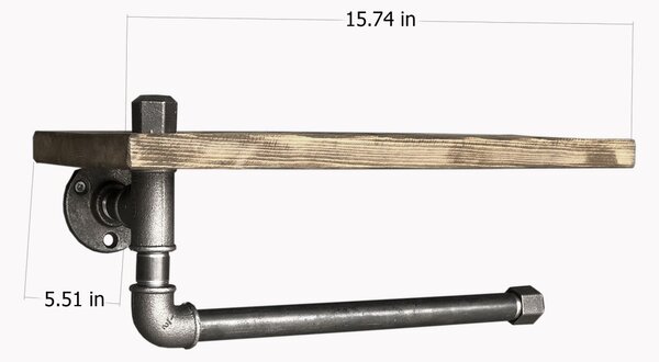 Kalune Design Nástenný vešiak BoruRaf XXXV čierny/hnedý