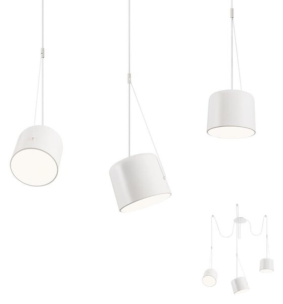 Redo 01-1825 - Luster na lanku DODO 3xE27/15W/230V pavúk biela