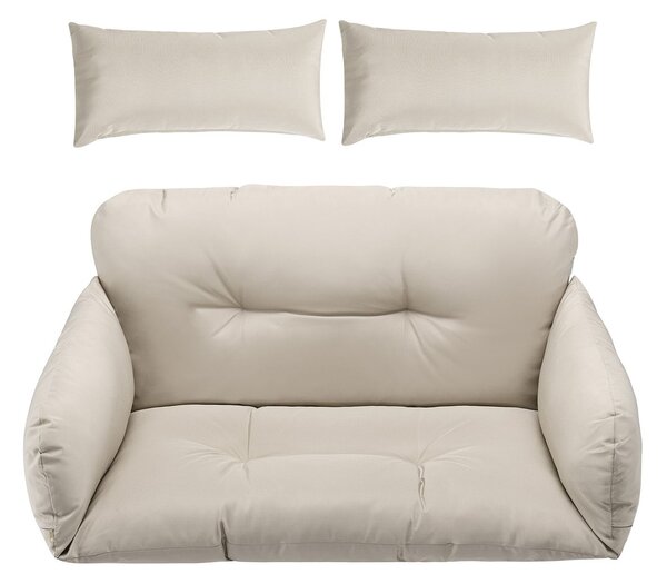 Ratanové závesné dvojkreslo Aria - béžové
