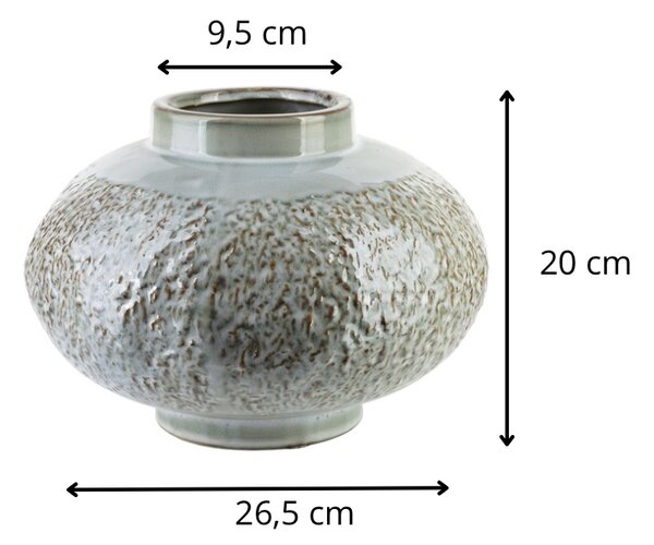 Mondex Nízka váza Arina 20 cm zelená