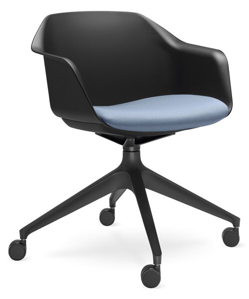 LD SEATING - Otočná stolička RIVA RI-01,F02 s čalúneným sedadlom