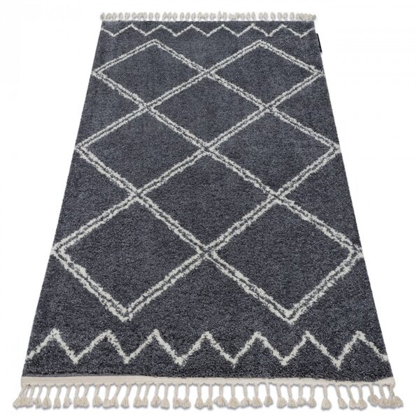 Dywany Łuszczów , Kusový koberec Berber Asila B5970 grey and white, 120x170, šedá, obývacia izba