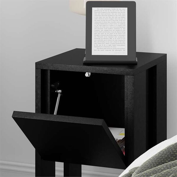 Nočný stolík Houseland EMA retro čierny