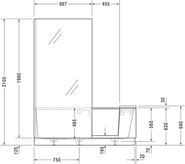 Duravit Shower&Bath rohová vaňa 170x75 cm ľavostranné biela 700403000000000