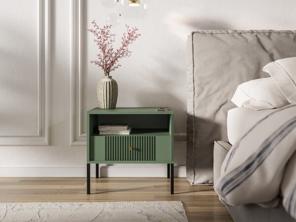 Vivaldi Nočný stolík Iseo I 54 cm zelený