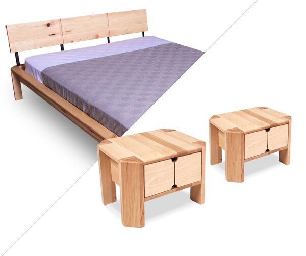MarLiving Nočný stolík LOFT 01 so zásuvkou z masívu