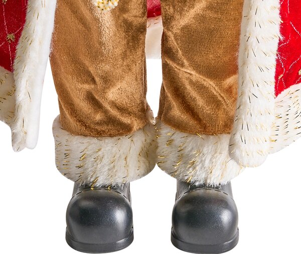 Dekoratívna figúrka červená látka syntetický materiál vianočná dekorácia Santa Claus Mikuláš ozdoba