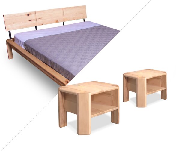 MarLiving Nočný stolík LOFT 03 z masívu