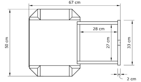 MarLiving Nočný stolík LOFT 01 so zásuvkou z masívu