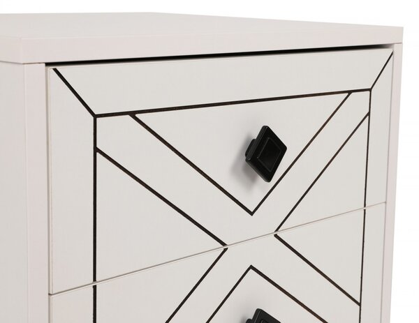 Hanah Home Nočný stolík Luna biely