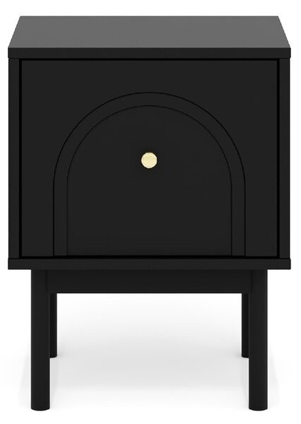 Vivaldi Nočný stolík Mazoma 41 cm čierny/zlatý