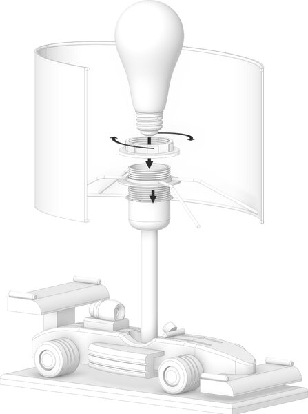 DETSKÁ STOLNÁ LAMPA, 32/14/27 cm - Online Only bytové doplnky, Online Only