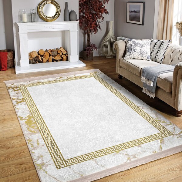 Koberec v bielo-zlatej farbe 80x150 cm - Mila Home