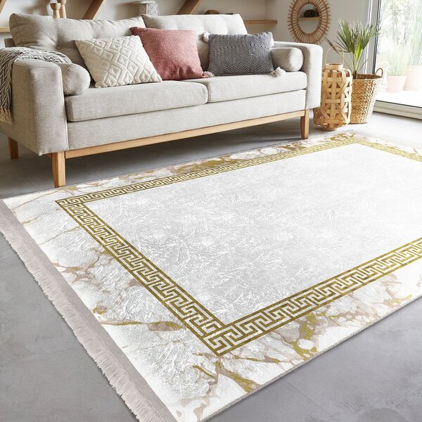 Koberec v bielo-zlatej farbe 80x150 cm - Mila Home