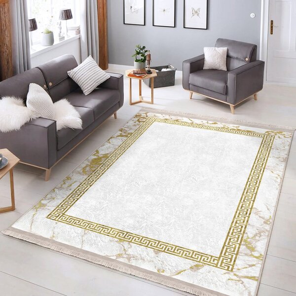 Koberec v bielo-zlatej farbe 80x150 cm - Mila Home