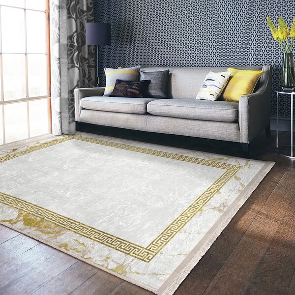 Koberec v bielo-zlatej farbe 80x150 cm - Mila Home