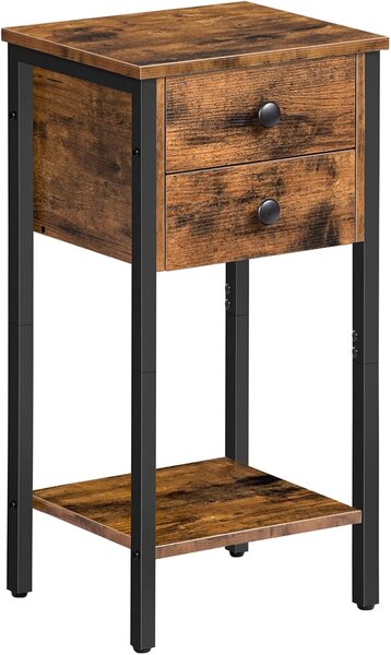 Nočný stolík Vasagle Noxwood 35 cm čierny/hnedý