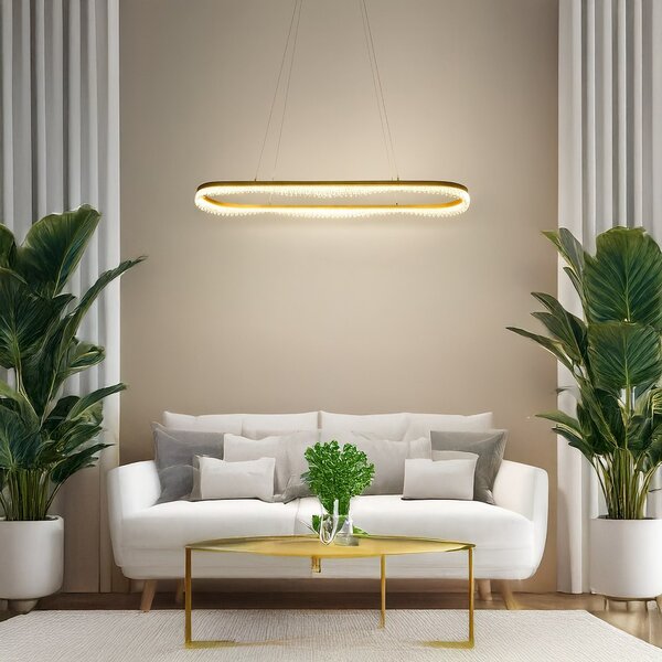 Závesné LED svietidlo Preciosa, 1x LED 45w, 4000k, g