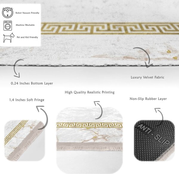 Koberec v bielo-zlatej farbe 80x150 cm - Mila Home