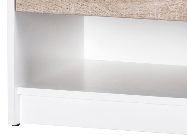Szynaka Nočný stolík Wenecja 05 42 cm biely/dub Sonoma