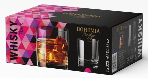 BOHEMIA PRESTIGE POHÁR NA WHISKY 320ML 6 KS