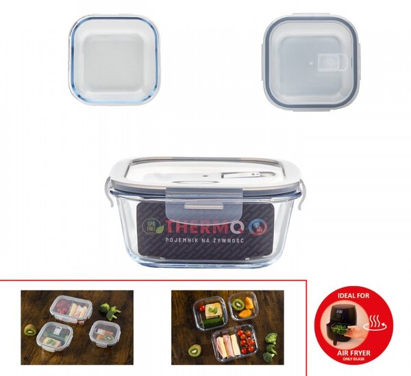 THERMO SQUARE NÁDOBA NA POTRAVINY S VEKOM 800ML