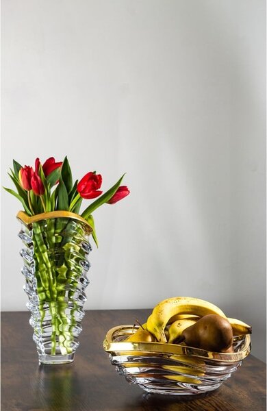 KRIŠTÁĽOVÁ MISA BOHEMIA PRESTIGE WAVE MATT GOLD 305MM