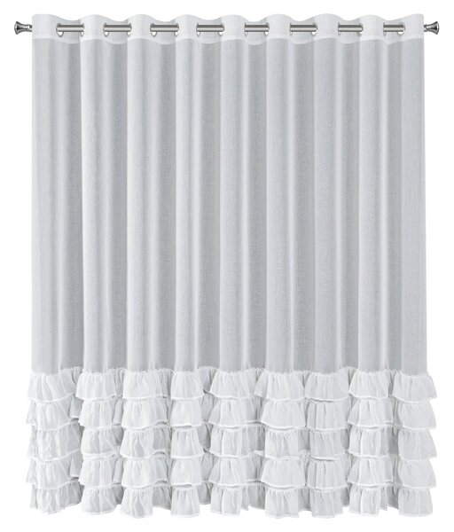 ZÁCLONA NA KRÚŽKOCH DANI1 300X250 CM BIELA