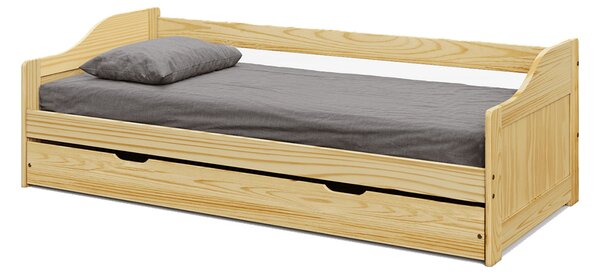 Jednolôžková posteľ 90x200 cm Layne (prírodná). Vlastná spoľahlivá doprava až k Vám domov. 1040257
