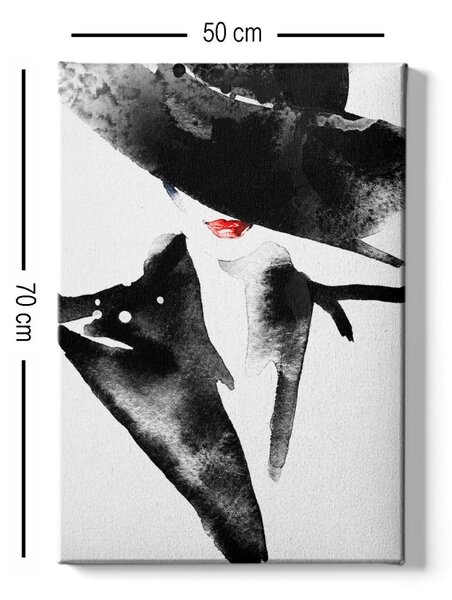 Wallity Obraz na plátne Dáma v čiernom 50x70 cm
